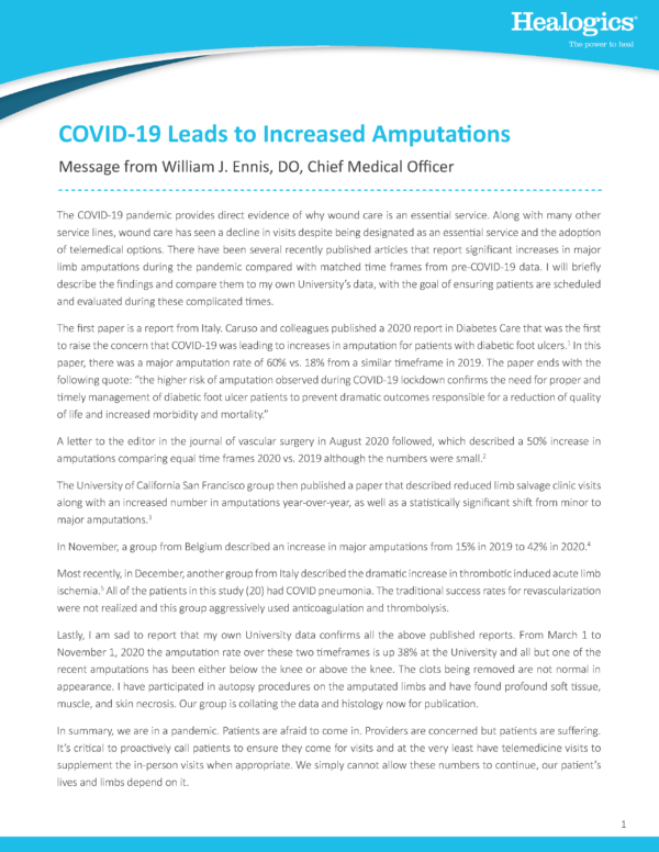 COVID-19 Leads to Increased Amputations